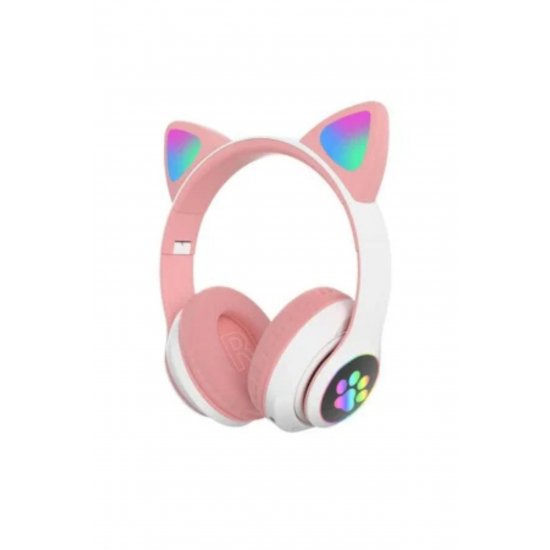 Ασύρματα Παιδικά Ακουστικά, Cat Ear, LED, Stereo