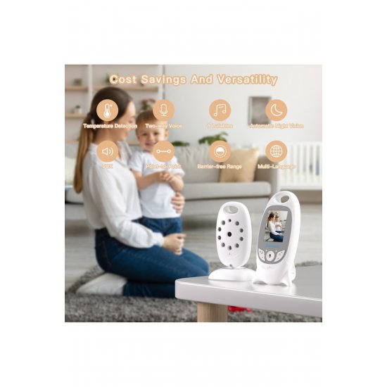 Baby Monitor, Audio-Video Camera για επιτήρηση βρεφών/ηλικιωμένων/ζώων, οθόνη 720P, 2 Baby Monitor, Audio-Video Camera για επιτήρηση βρεφών/ηλικιωμένων/ζώων, οθόνη 720P, 2