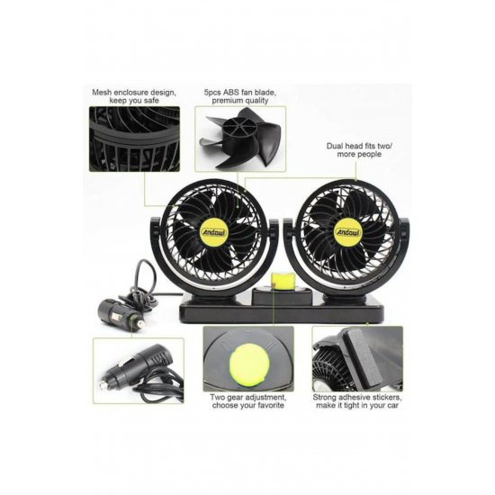 Qfs30312 Διπλός ανεμιστήρας αυτοκινήτου 12V Κωδικός: Q-FS303