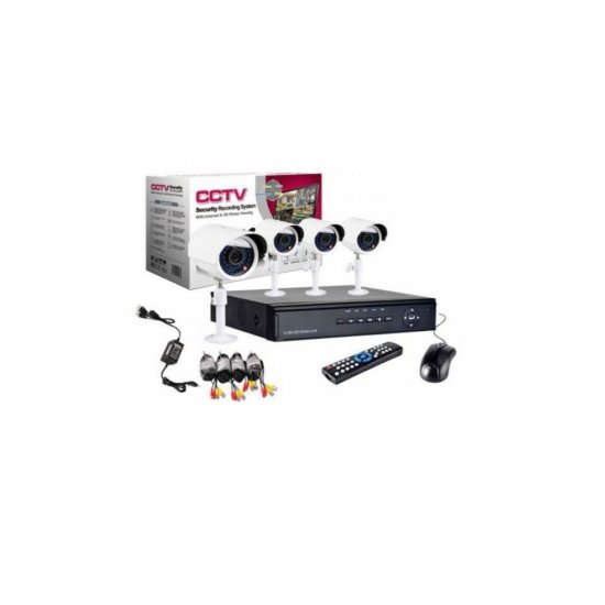 Κιτ παρακολούθησης βίντεο CCTV DVR 4 Κάμερες ΕΞΩΤΕΡΙΚΟ