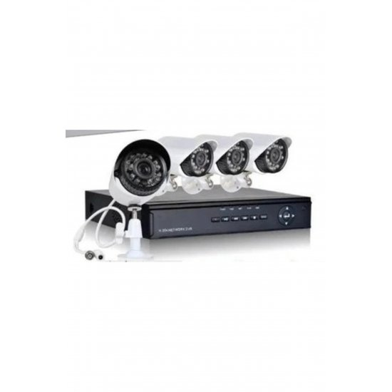 Κιτ παρακολούθησης βίντεο CCTV DVR 4 Κάμερες ΕΞΩΤΕΡΙΚΟ