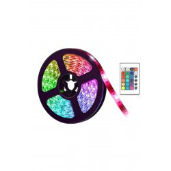 RGB LED Strip Kit με Τηλεχειριστήριο 300 LED Μήκος 5m 220V BS