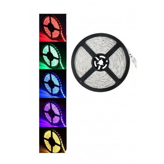 RGB LED Strip Kit με Τηλεχειριστήριο 300 LED Μήκος 5m 220V BS