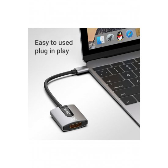 Μετατροπέας USB-C αρσενικό σε HDMI θηλυκό Γκρι 1τμχ TN-9587S