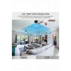 Stuffix® Mini Surveillance Camera, με Night Vision, Μαύρο