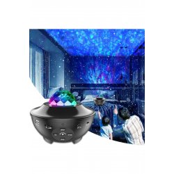 Πολύχρωμος προβολέας Galaxy LED star light, με τηλεχειριστήριο, θύρα USB και Bluetooth για μουσική