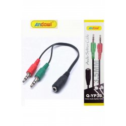 Μετατροπέας Qyp30 3,5 mm 2x αρσενικό σε 3,5 mm θηλυκό 1 τεμ.