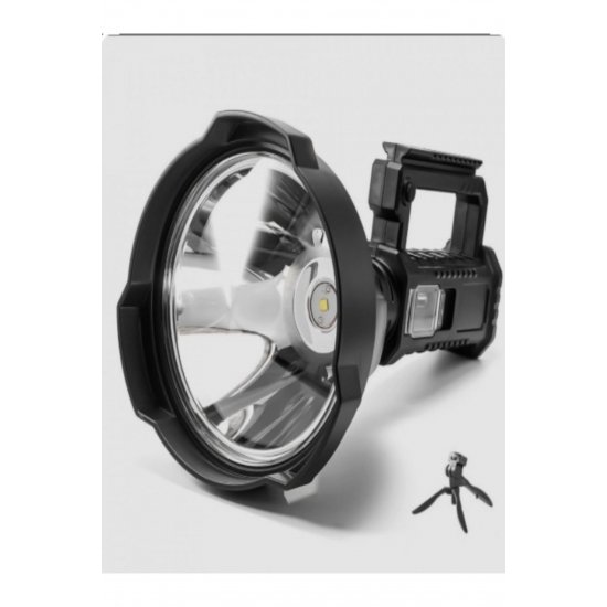 Φακός W591 με ισχύ TRIPOD 1000W πολύ ισχυρός LED P90 Εξωτερική λειτουργία μπαταρίας XL