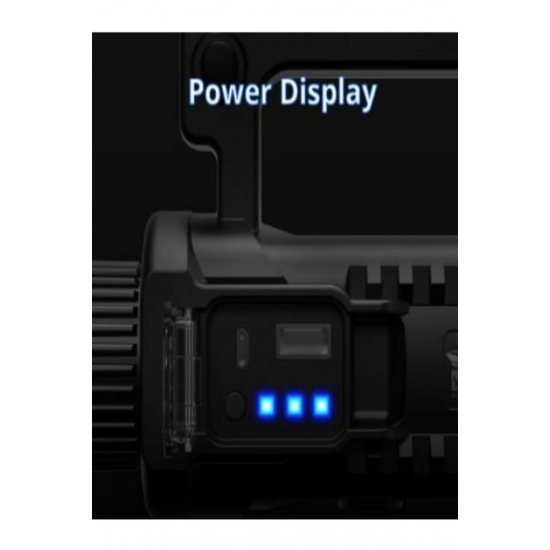 Φακός W591 με ισχύ TRIPOD 1000W πολύ ισχυρός LED P90 Εξωτερική λειτουργία μπαταρίας XL