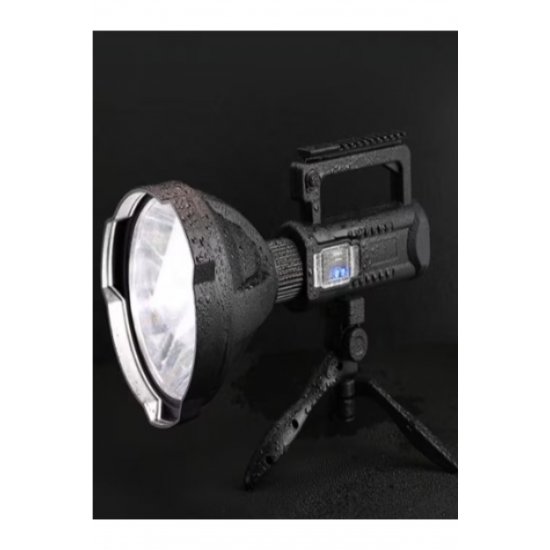 Φακός W591 με ισχύ TRIPOD 1000W πολύ ισχυρός LED P90 Εξωτερική λειτουργία μπαταρίας XL