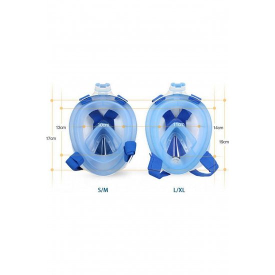 ΜπλεMar Μάσκα κατάδυσης Silicone Full Face Ninja Free Breath Μαύρο