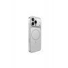 Θήκη MagSafe με GlassLook Back, Για iPhone 17 Pro Max, Premium Design, Ultra Slim, Ασημί