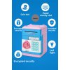 Ηλεκτρονική τράπεζα κωδικών πρόσβασης Safe Blue Piggy Bank – Παιδικός κουμπαράς αυτόματης διανομής χρημάτων με εμφάνιση Atm