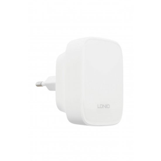 Ασύρματος φορτιστής με 2 θύρες εξόδου USB-A και θύρα εξόδου USB-C 32W Παροχή ισχύος Λευκό Q334
