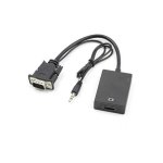 Μετατροπέας 3,5 mm / VGA αρσενικό σε HDMI θηλυκό 1 τεμ Q-HD09
