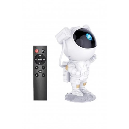 Astronaut Atmosphere LED Projector — Stars & Nebula, 8 Χρώμαs, Remote, Magnetic Head, 360° Adjust