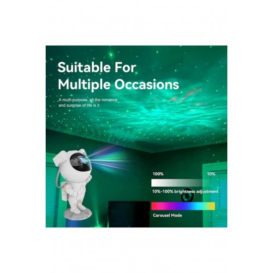 Astronaut Constellation Star & Galaxy Projector - Περιστρεφόμενη οροφή με τηλεχειριστήριο και χρονοδιακόπτη