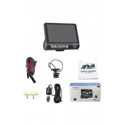 Teknova dash cam, 3 φακοί, νυχτερινή όραση 4 ιντσών, 1080p, γωνία 170°