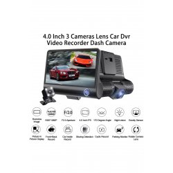 Teknova dash cam, 3 φακοί, νυχτερινή όραση 4 ιντσών, 1080p, γωνία 170°