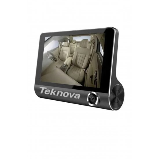 Teknova dash cam, 3 φακοί, νυχτερινή όραση 4 ιντσών, 1080p, γωνία 170°