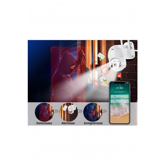 WIFI Pro 8 LED 3MP κάμερα παρακολούθησης εξωτερικού/εσωτερικού χώρου FullHD 2k 4X ζουμ