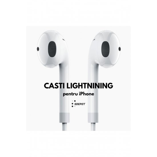 Ακουστικά SPOT Lightning, για iPhone 7/7Plus/8/8+/SE 2/X/XS/XR/XS MAX/11/11PRO/11PRO MAX, λευκό