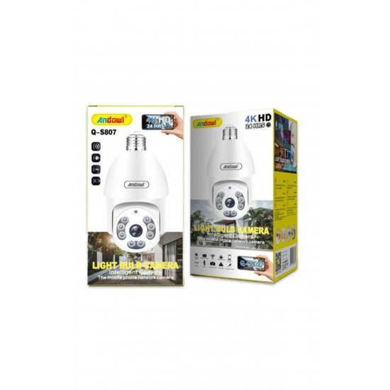 Έξυπνη λάμπα Andowl Q S805 PTZ WIFI 2.4G 1080P E27 κάμερα παρακολούθησης τύπου λαμπτήρα με αισθητήρα κίνησης