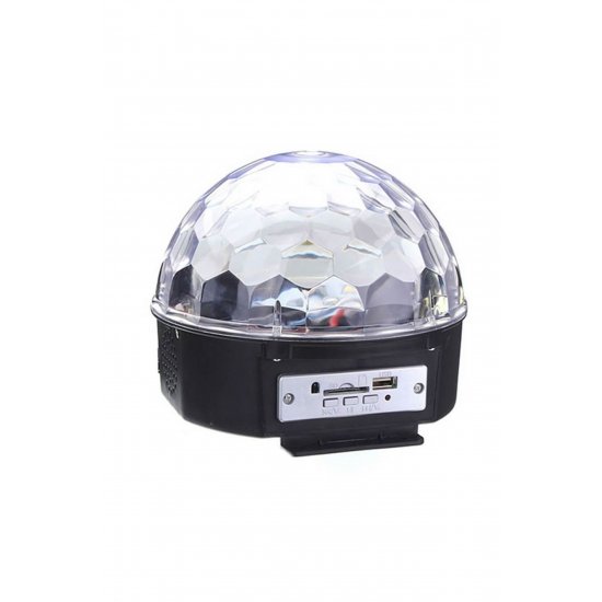 Glob Disco Cu Joc Rotativ De Lumini, LED RGB, Difuzor, USB, κάρτα, Redare Muzica, Telecomanda, Putere