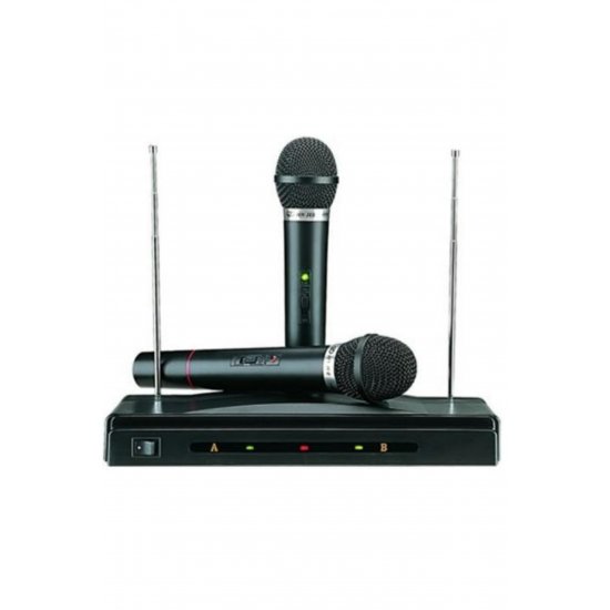Σετ 2 Μικρόφωνα Herostar C05 10 m εκπομπή FM