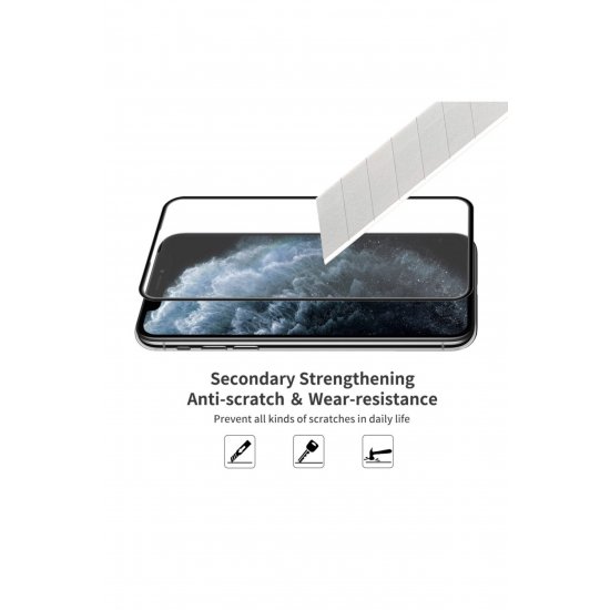® Γυάλινη μεμβράνη για Apple iPhone 11 Pro Max/XS Max 111D Μαύρο