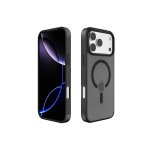 Ματ αντικραδασμική θήκη με MagSafe για iPhone 17 Pro Max, Ματ Πλάτη, Μαύρη
