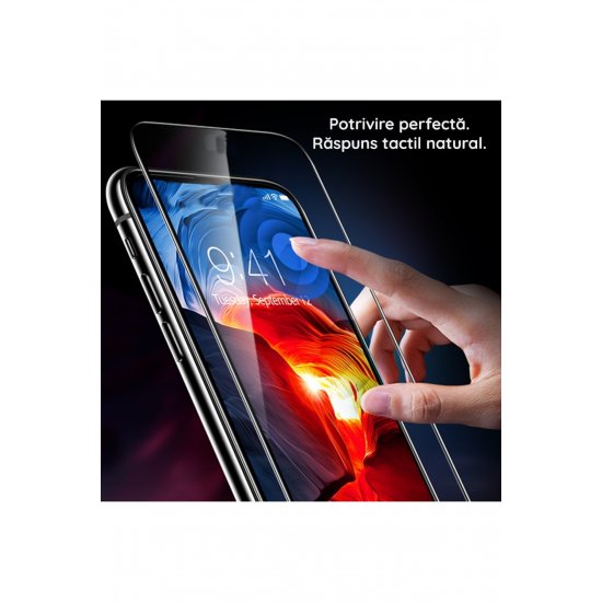 Μεμβράνη Tempered Glass συμβατή με Apple iPhone 15 Pro Max, Full Glue Black
