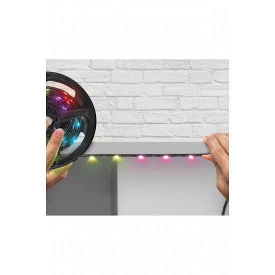 Πολύχρωμη λωρίδα LED Q ZD933 με ηλιακό και τηλεχειριστήριο 5 μέτρων
