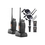Σετ 2 σταθμών πομποδέκτη walkie-talkie, 16 προκαθορισμένα κανάλια στην περιοχή PMR, εμβέλεια 6 km