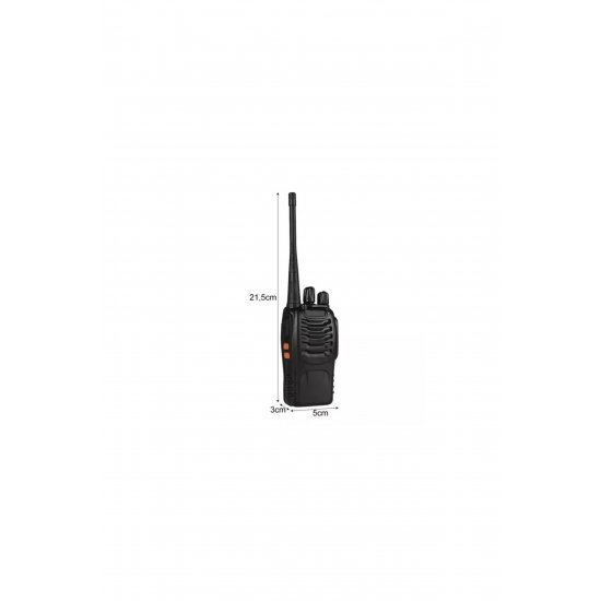 Σετ 2 σταθμών πομποδέκτη walkie-talkie, 16 προκαθορισμένα κανάλια στην περιοχή PMR, εμβέλεια 6 km