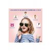 Σετ ηχείων Bluetooth Karaoke με 2 ασύρματα μικρόφωνα, φώτα RGB, φορητό, ροζ, Impact Vision®