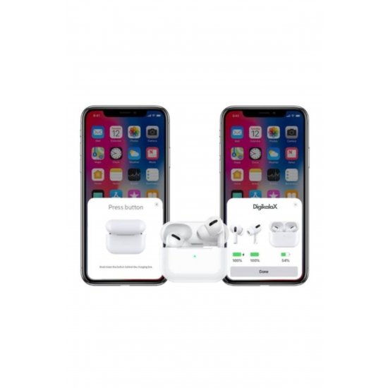 Casti Ασύρματο Μπλεtooth Air Ear Buds Pro 2, Compatibil Apple, DigikalaX@, Alb Casti Ασύρματο Μπλεtooth Air Ear Buds Pro 2, Compatibil Apple, DigikalaX@, Alb