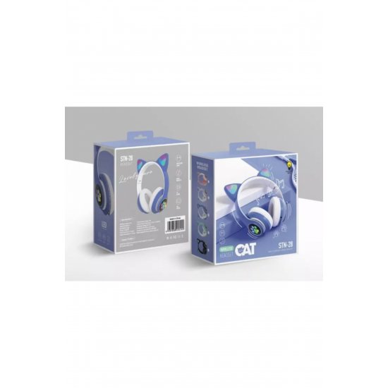 Ασύρματα ακουστικά Cat Ear, πτυσσόμενα Neo™ Soundy® STN-28 Blue
