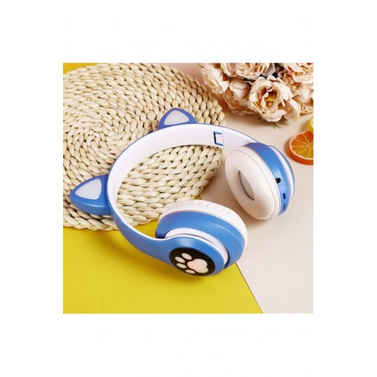 Ασύρματα ακουστικά Cat Ear, πτυσσόμενα Neo™ Soundy® STN-28 Blue