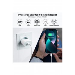Συμβατό με φορτιστή iPhone 14/13/12/11/Pro/Pro Max/iPad/AirPods Lightning Καλώδιο δεδομένων γρήγορης φόρτισης 20W