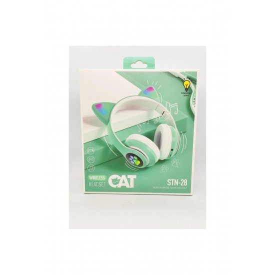Ασύρματα ακουστικά Cat Ear, πτυσσόμενα Neo™ Soundy® STN-28 Mint Green