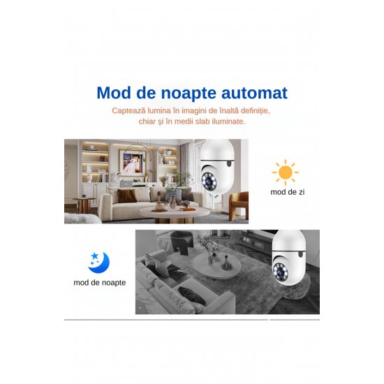 Κάμερα ασφαλείας WiFi 355° Οριζόντια 90° Κάθετη 1080p HD με μικρόφωνο και αμφίδρομο ήχο