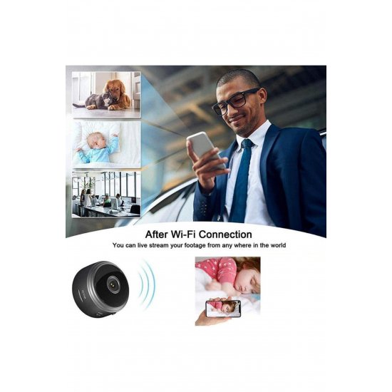 Μίνι ασύρματη κάμερα παρακολούθησης WiFi 1080p Full HD με μαγνητική βάση Neo™ Camy-Cam®