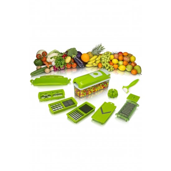 Nicer Dicer Plus - Τρίφτης λαχανικών και φρούτων, 11 τρόποι κοπής, πράσινο Nicer Dicer Plus - Τρίφτης λαχανικών και φρούτων, 11 τρόποι κοπής, πράσινο