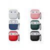 Αντικραδασμική θήκη για AirPods 4, Carabiner Hook, Silicone, White Αντικραδασμική θήκη για AirPods 4, Carabiner Hook, Silicone, White
