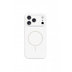 Θήκη Antishock Magsafe για iPhone 17 Pro Max, Προστασία κάμερας, Σιλικόνη, Λευκό