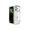 Γυάλινη πίσω θήκη για iPhone 17 Pro Max, Αντικραδασμική προστασία, Έγχρωμες άκρες, Ανοιχτό πράσινο