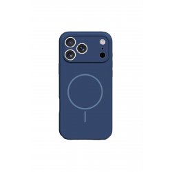 Θήκη Antishock Magsafe για iPhone 17 Pro, Προστασία κάμερας, Σιλικόνη, Σκούρο Μπλε
