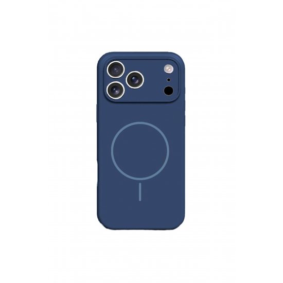 Θήκη Antishock Magsafe για iPhone 17 Pro, Προστασία κάμερας, Σιλικόνη, Σκούρο Μπλε