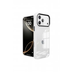Γυάλινη θήκη πλάτης για iPhone 17 Pro Max, Αντικραδασμική προστασία, Έγχρωμες άκρες, Διαφανές